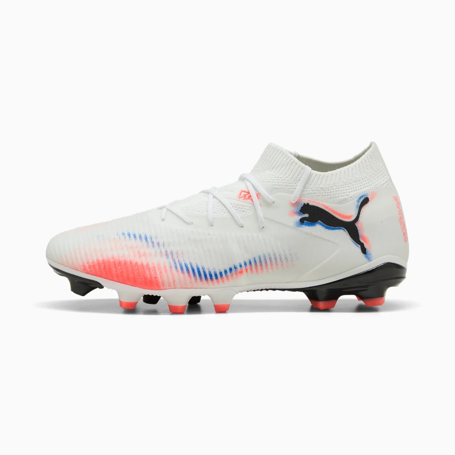 PUMA Future 8 Match FG AG Firm Multi Ground Soccer Cleats White Black Glowing Red