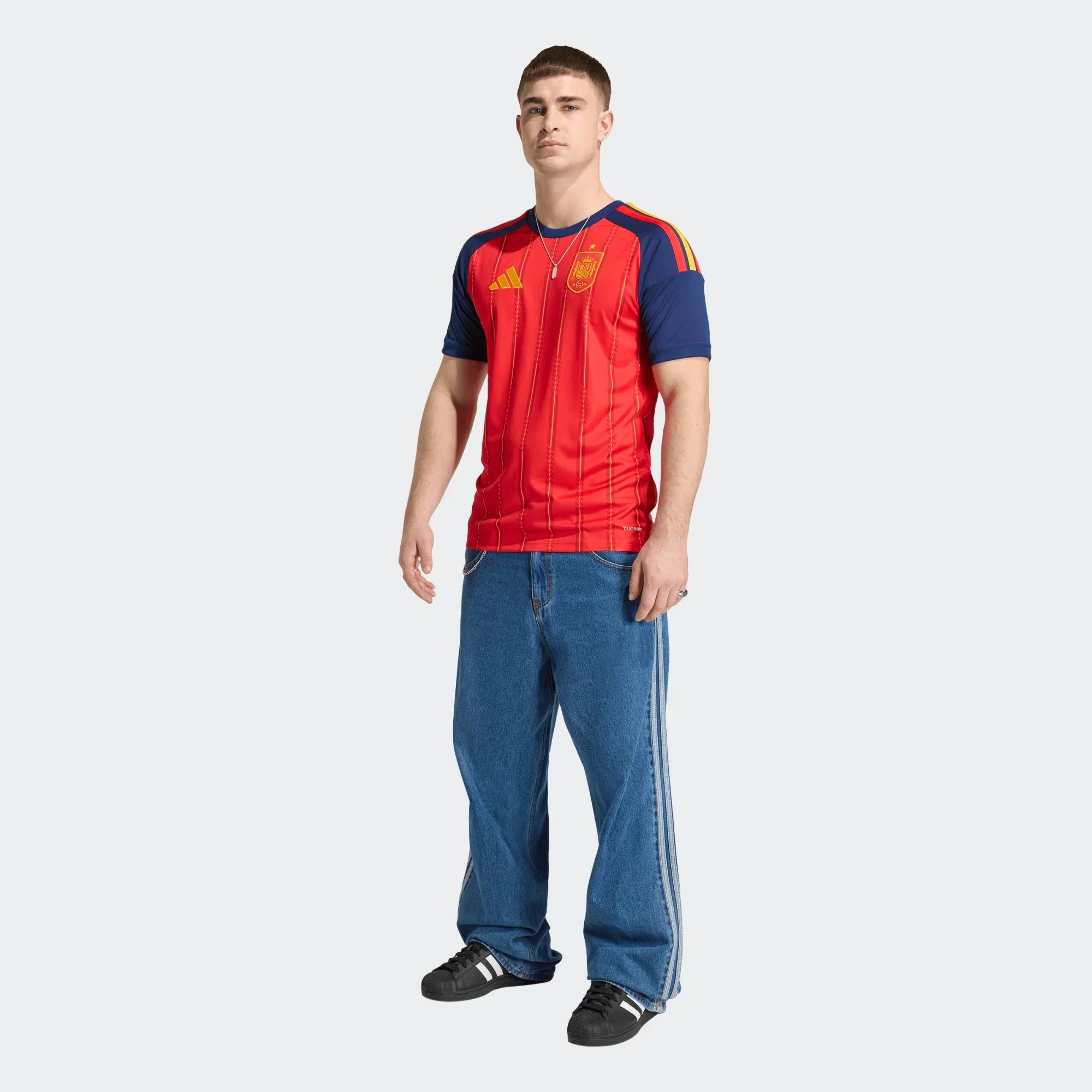 adidas Spain Home Mens Soccer Jersey 26 Red