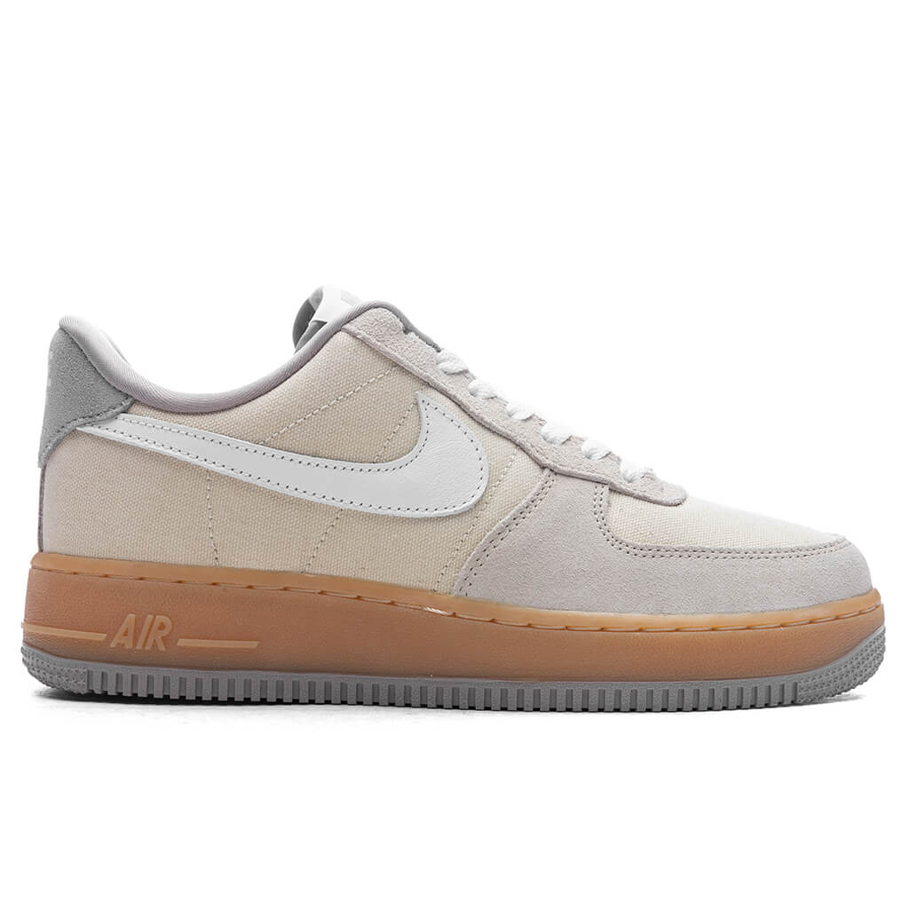 Womens Air Force 1 07 Light Khaki White Gum Yellow College Grey