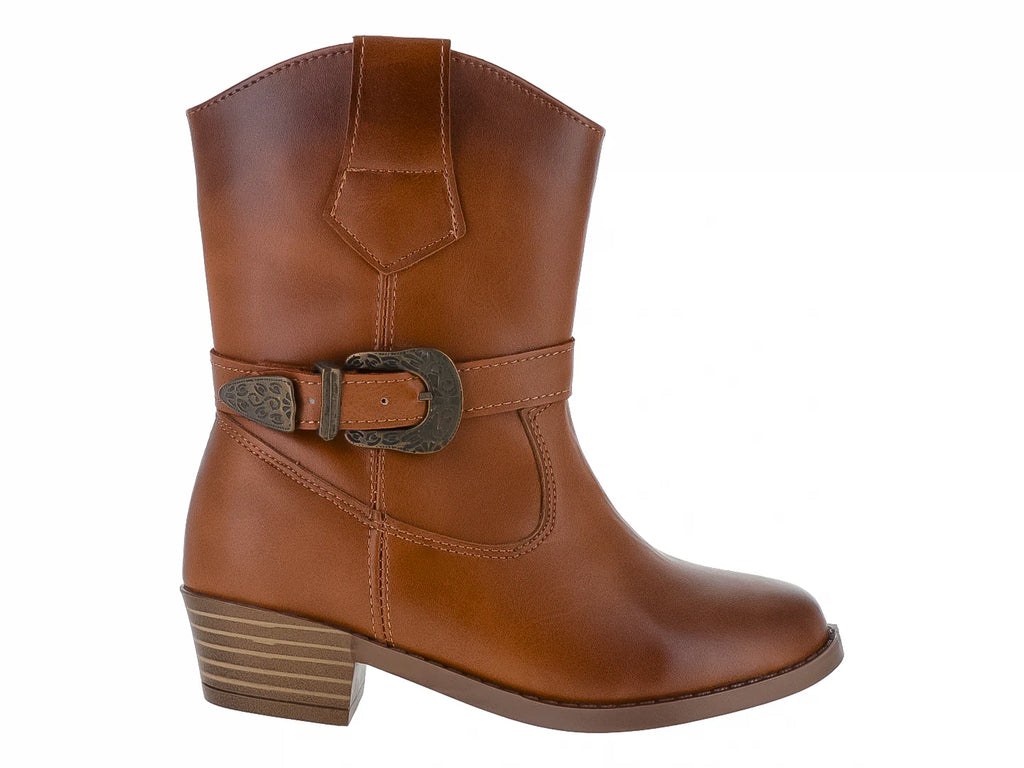 Botas Vaqueras Divitas Color Tan para Niña