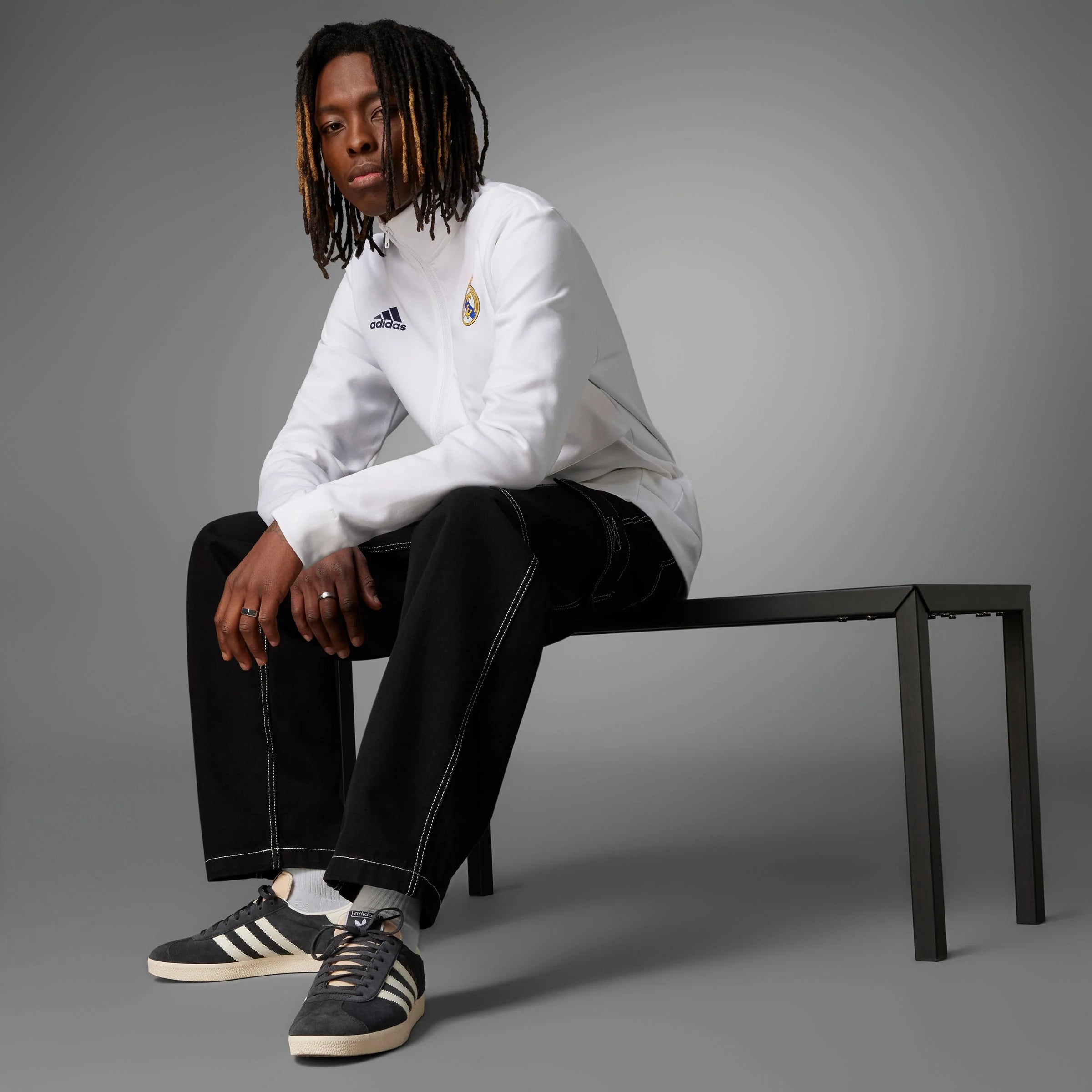 adidas Real Madrid Anthem Jacket White