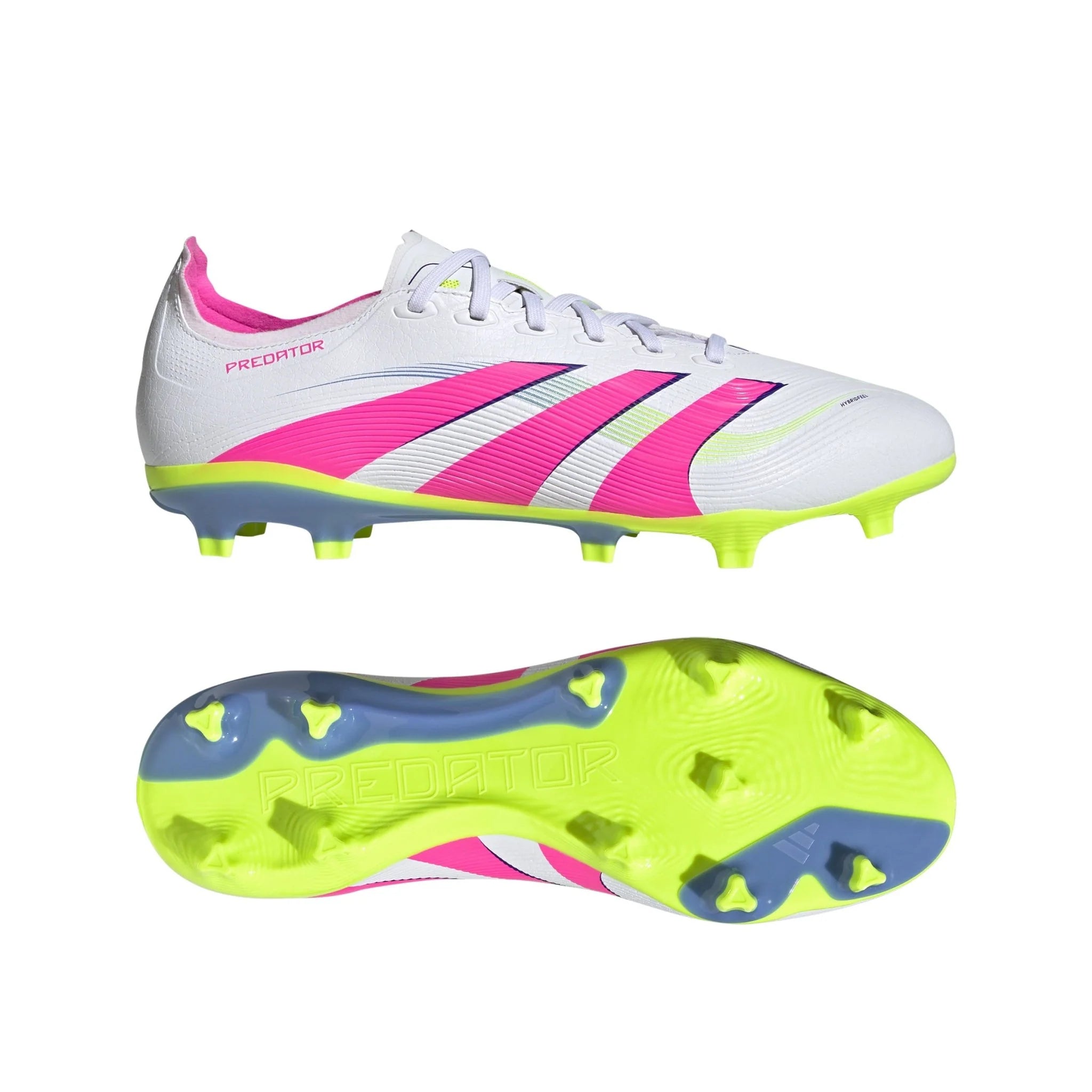 adidas Predator League Firm Multi Ground Soccer Cleats White Pink Lemon