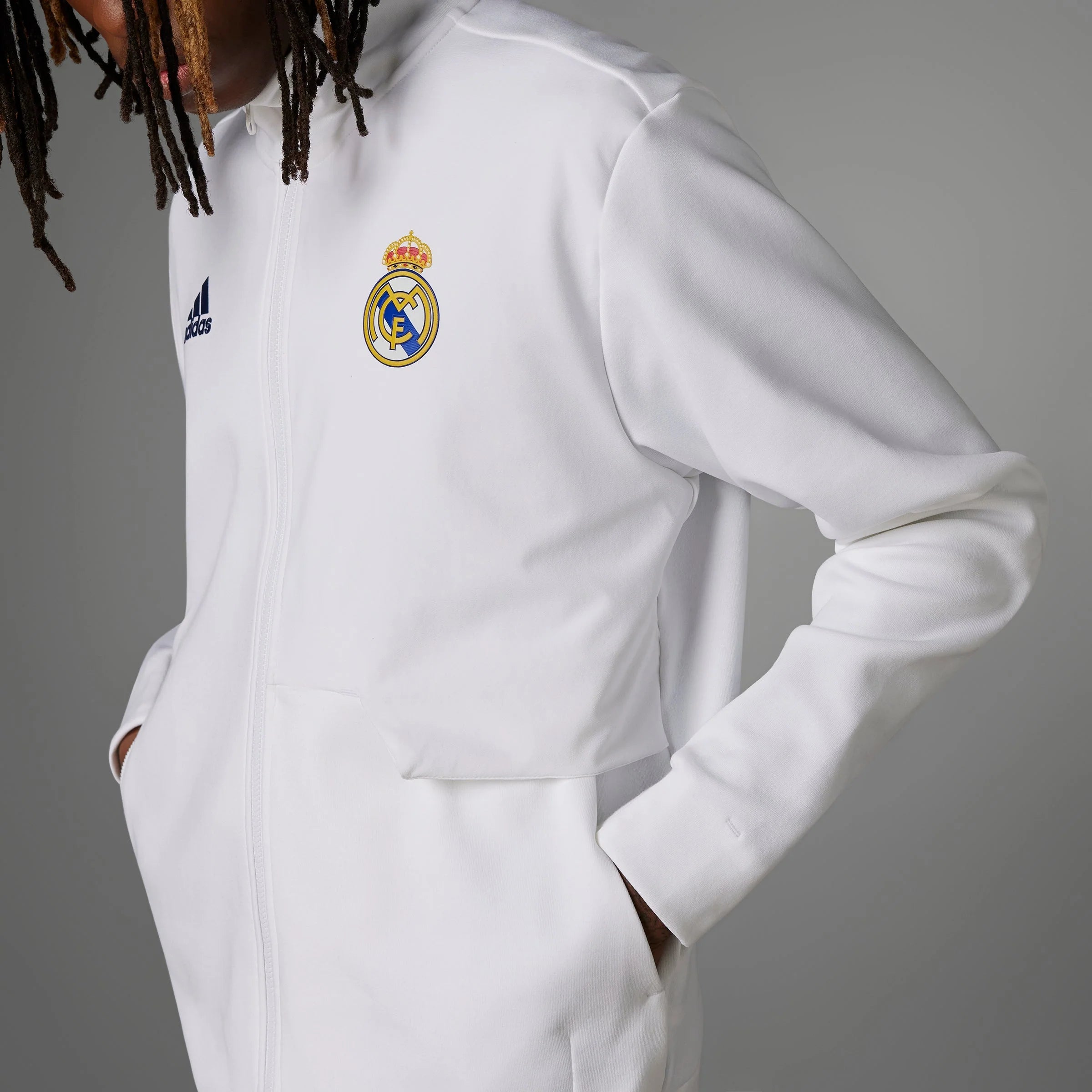 adidas Real Madrid Anthem Jacket White