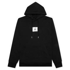 Flight Fleece Pullover Hoodie Black Sail