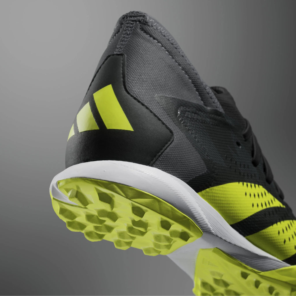 adidas Predator Accuracy Injection3 TF Turf Soccer Cleats Black Solar Yellow Grey Five