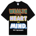 Wealth Heart Mind S S Crop Fit Knit Shirt Black
