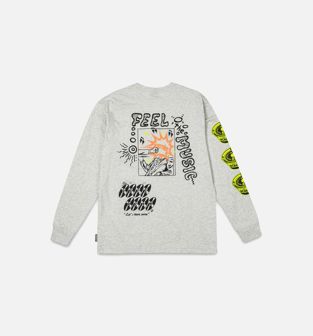 Cup or Cone Long Sleeve Knit Mens Shirt Gray