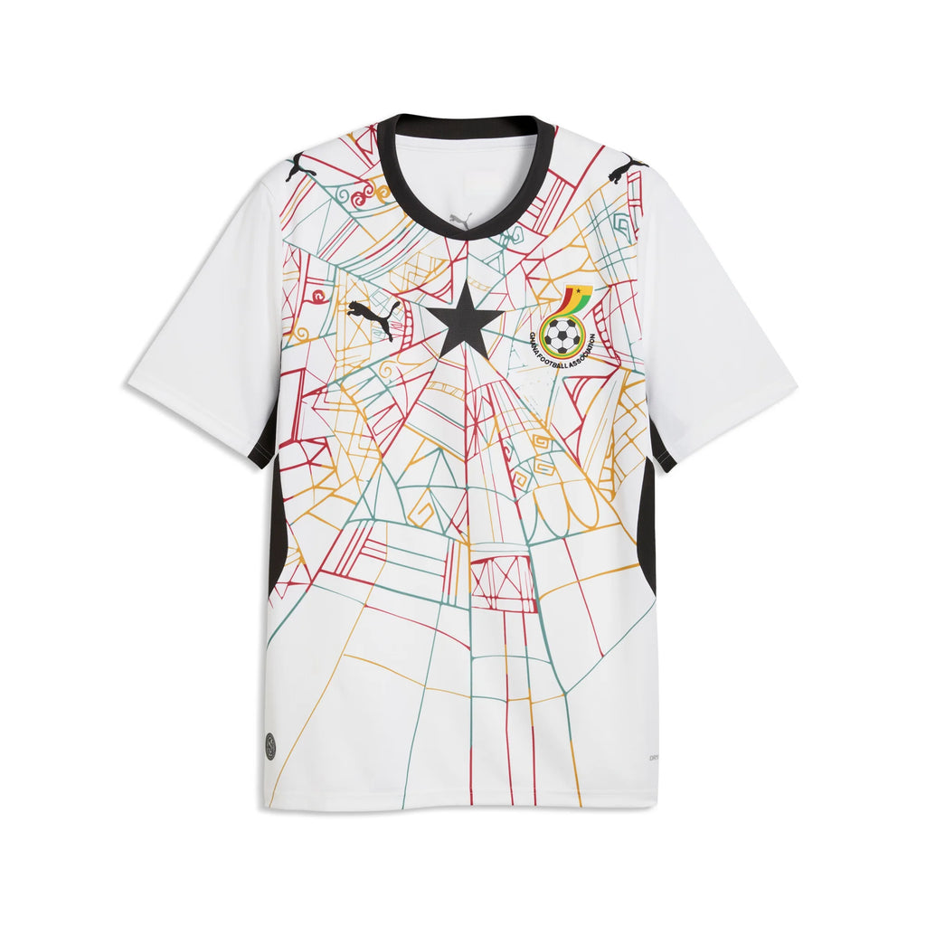 PUMA Ghana Home Mens Soccer Jersey 2026 White Black