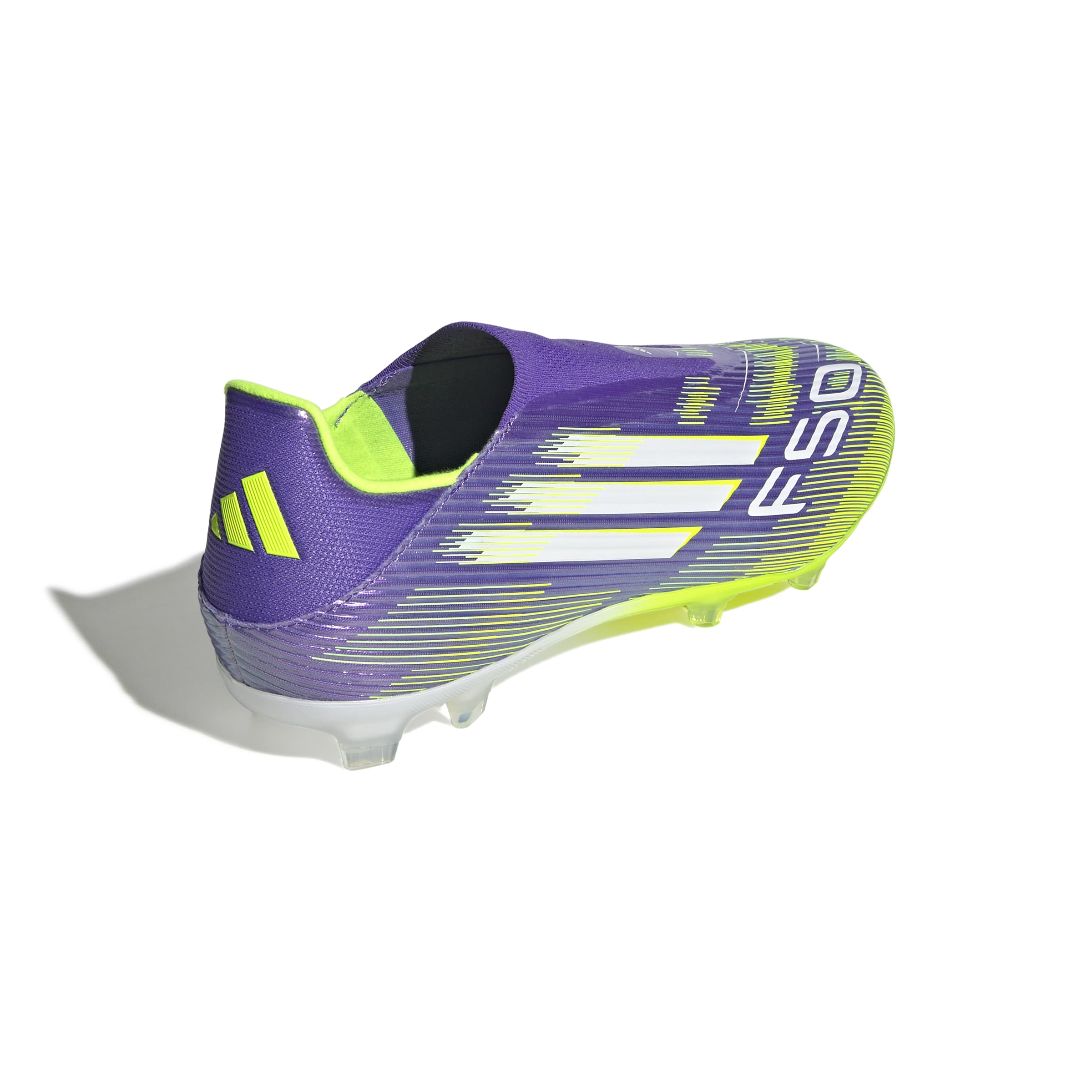 adidas F50 League Laceless FG MG Mens Soccer Cleats Purple White Lemon