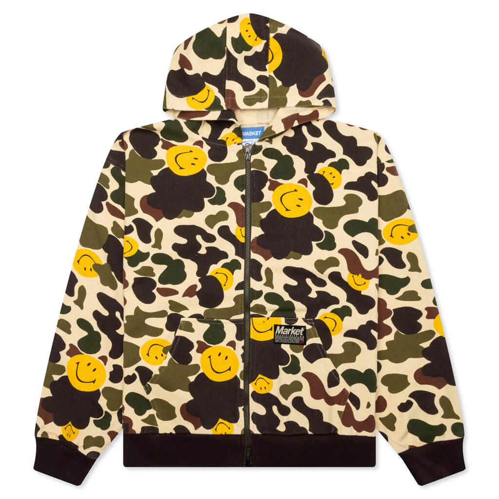 Smiley Camo Zip Jacket Woodland