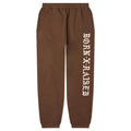 Embroidered Sweatpants Walnut W Cream