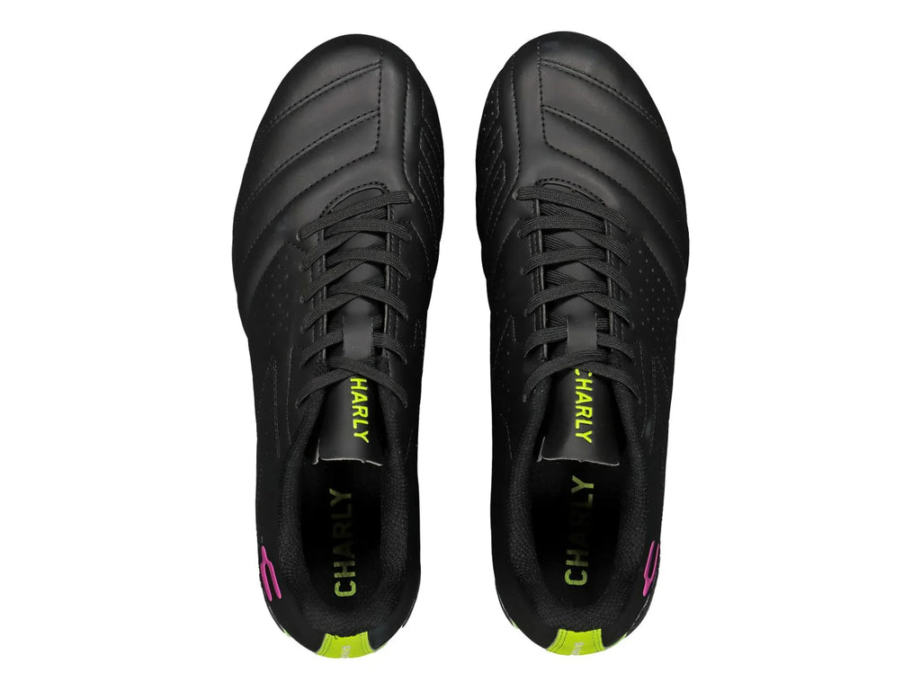 Tenis de Fútbol Charly Negro con Lima y Coral para Hombre