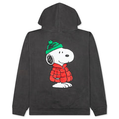 Peanuts Puffer Hoody Washed Black