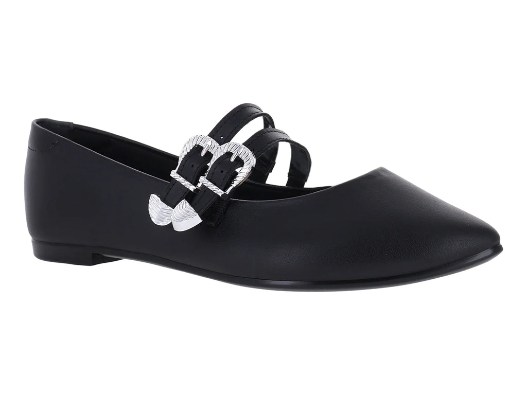 Zapatos Flats Ballerinas Moleca Negro para Mujer