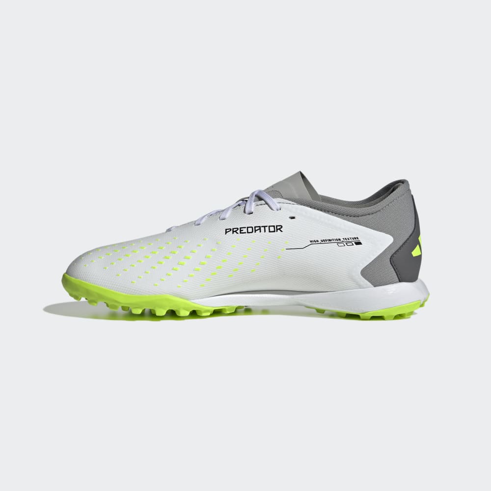 adidas Predator Accuracy3 Low Turf Soccer Cleats White Black Lucid Lemon