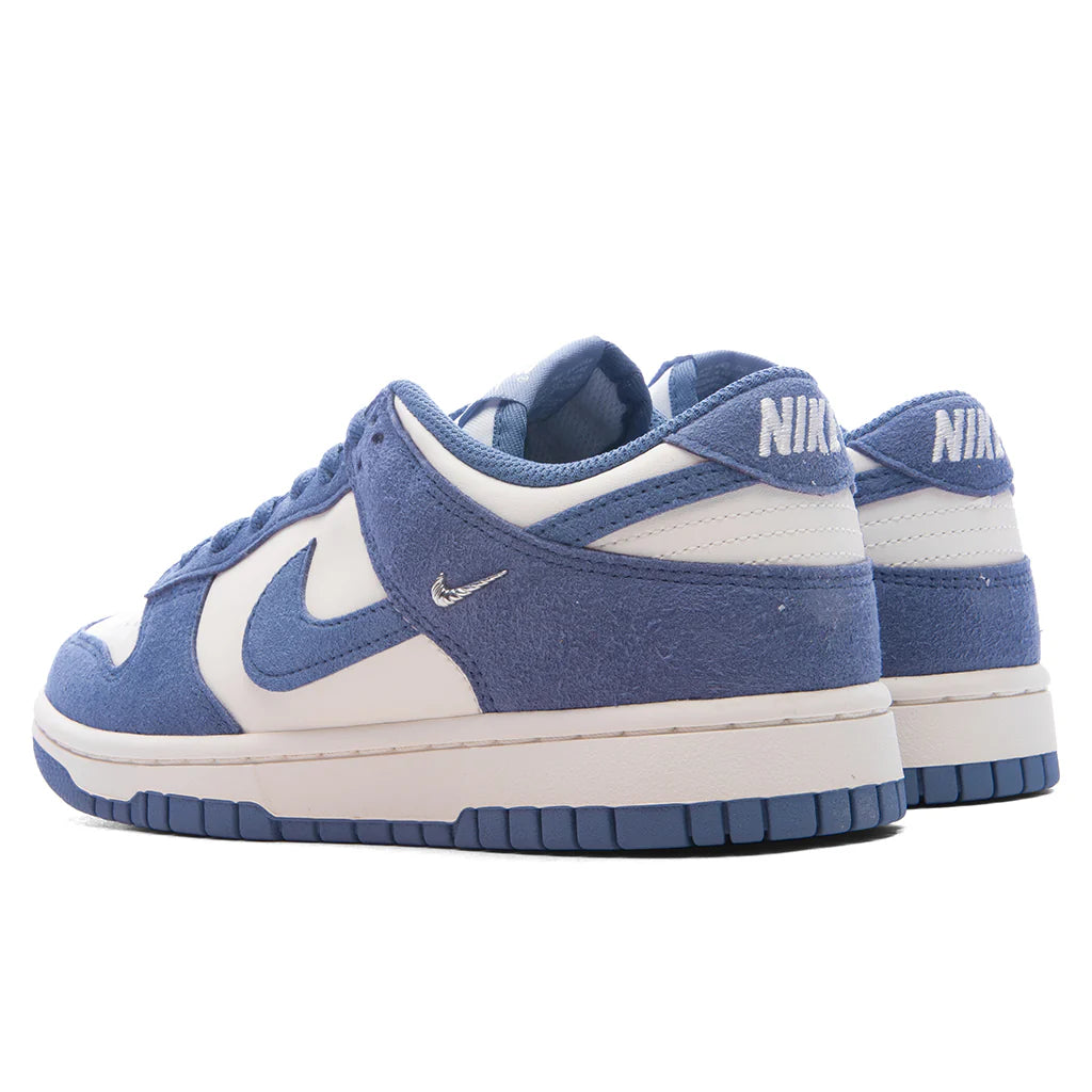 Womens Dunk Low Sail World Indigo Metallic Silver
