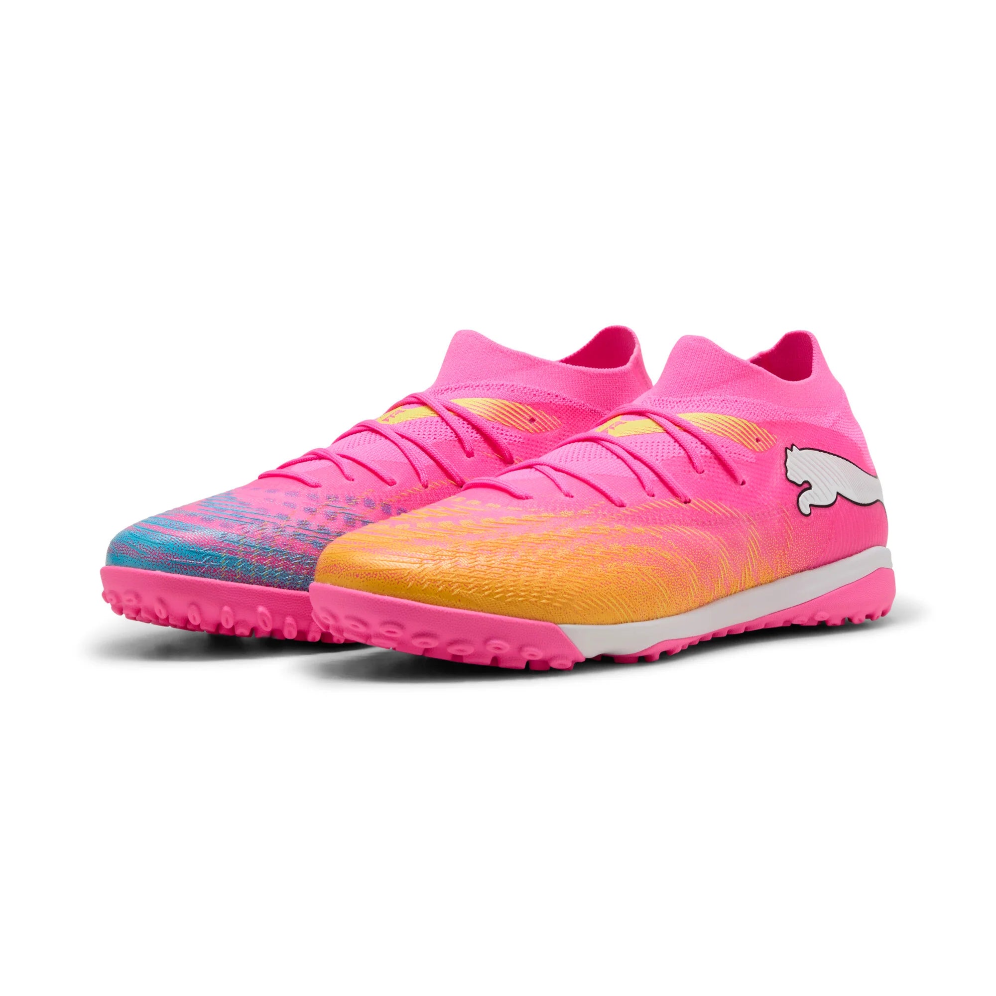 PIMA Future 9 Match TT Turf Mens Soccer Cleats Pink Aqua