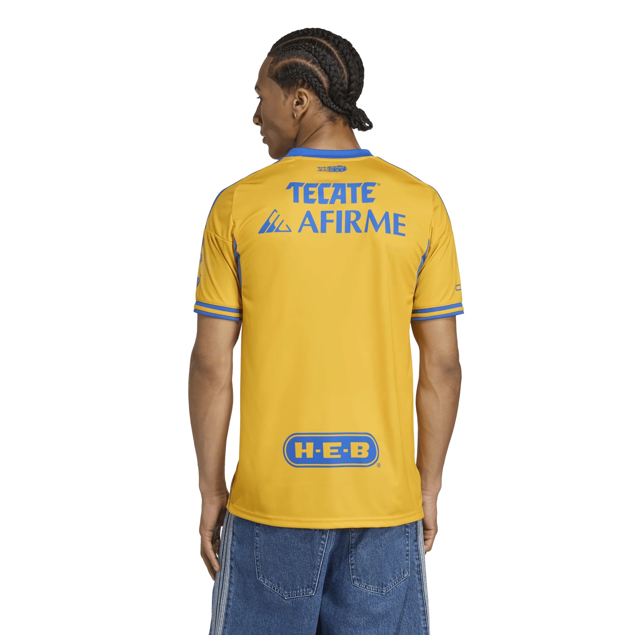 adidas Tigres UANL Home Mens Soccer Jersey 25 26 Gold Blue
