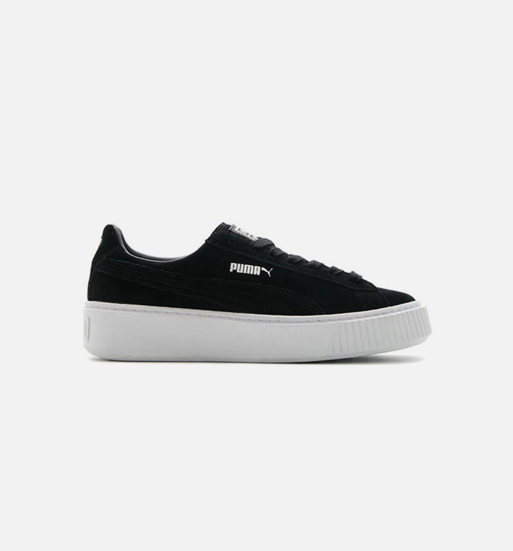 Suede Creeper Womens Black White