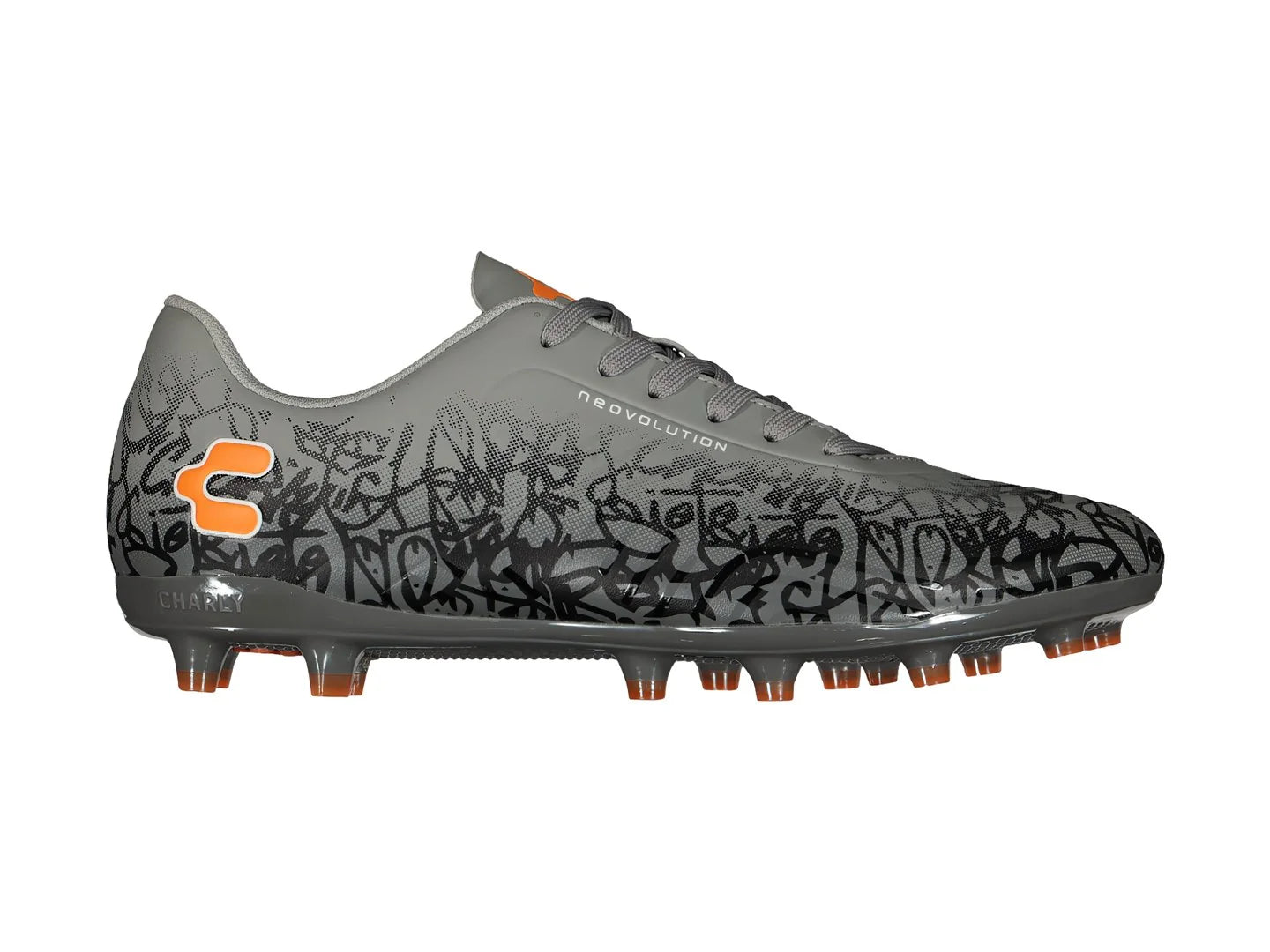 Tenis de Fútbol Charly Gris y Naranja para Hombre