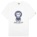 Bape Logo Monogram Baby Milo Tee White Navy