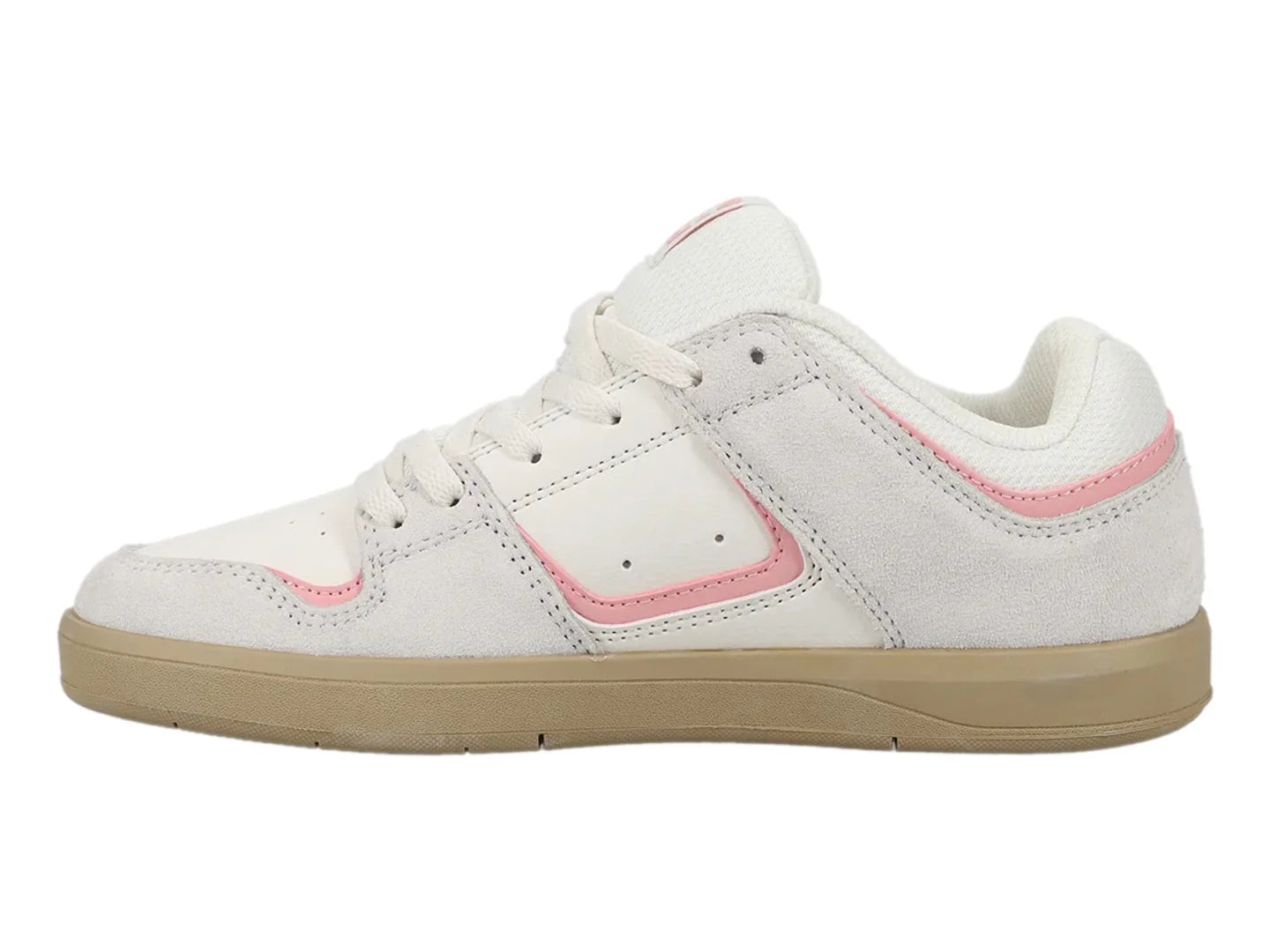 Tenis DC Shoes Cure Blanco y Rosa para Mujer