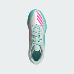 adidas F50 Messi League TF Turf Youth Soccer Cleats White Pink Aqua