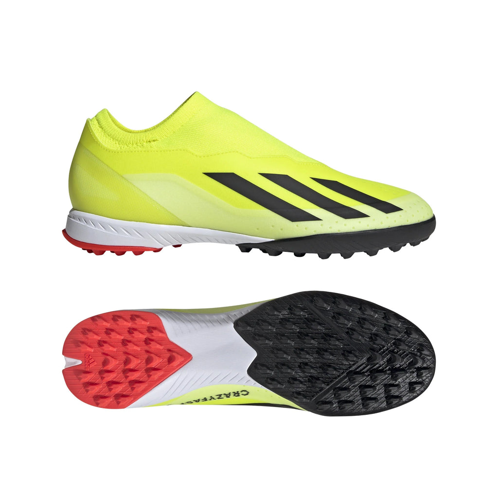 adidas X Crazyfast League Laceless TF Laceless Turf Boots Solar Yellow Black White