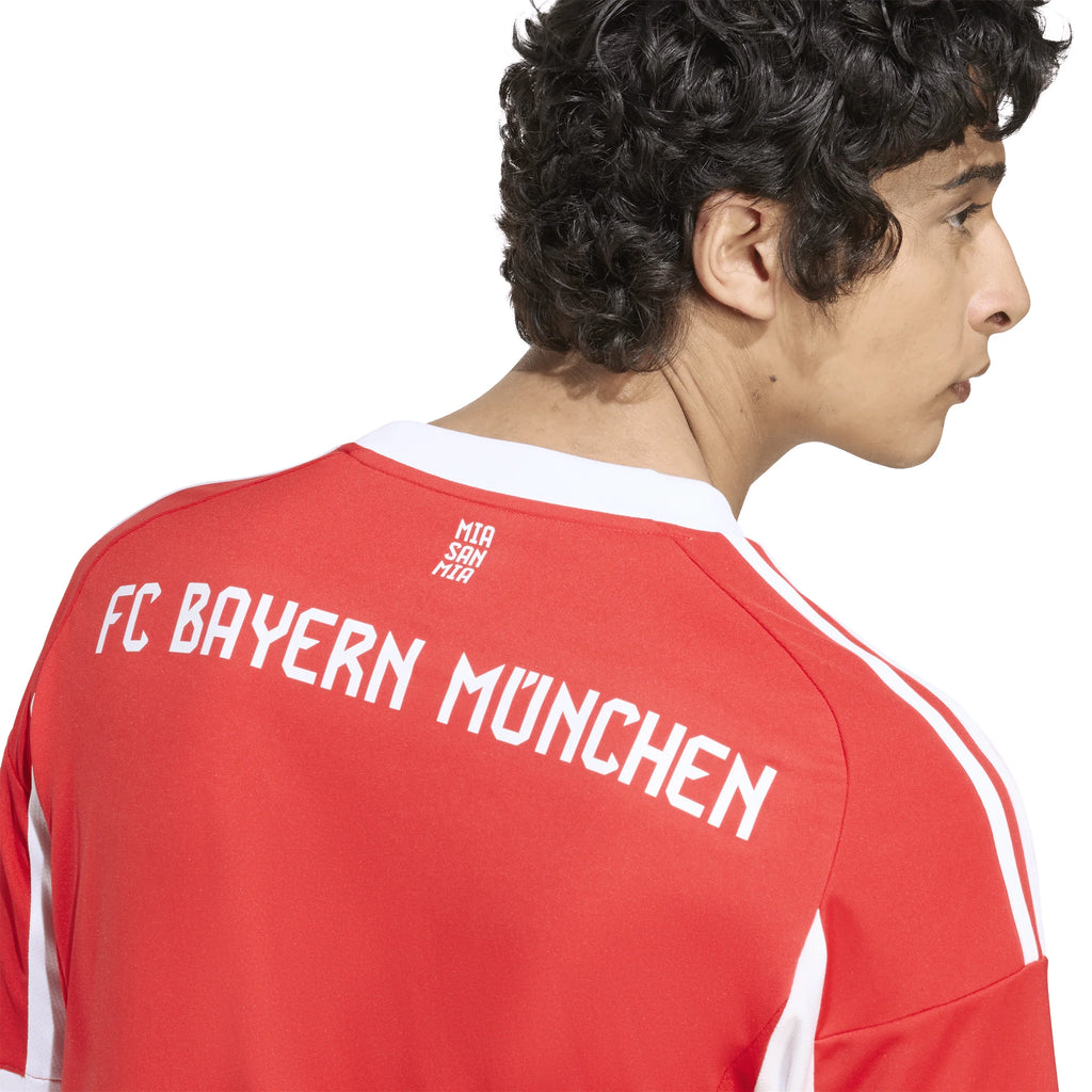 adidas Mens FC Bayern Munich Home Soccer Jersey 25 26 Red