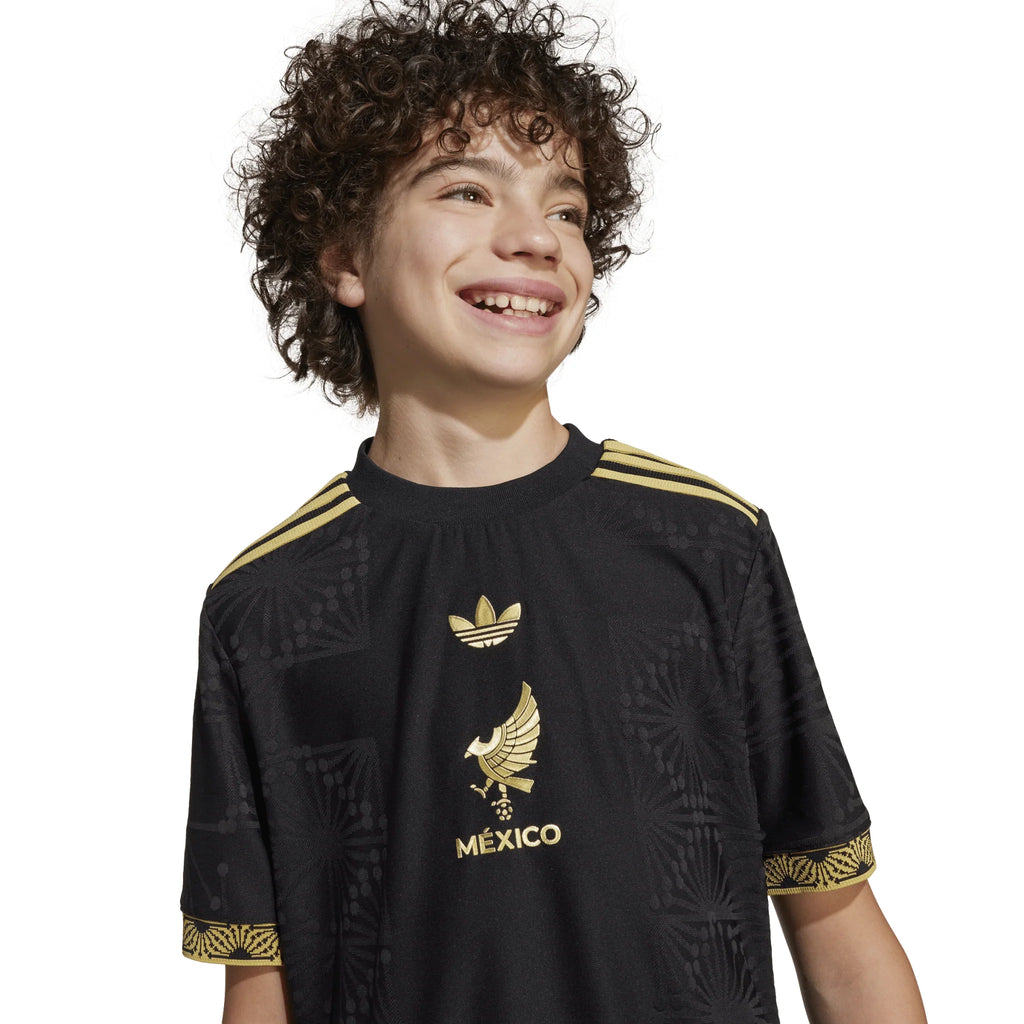 adidas 2025 Mexico Gold Youth Jersey Black