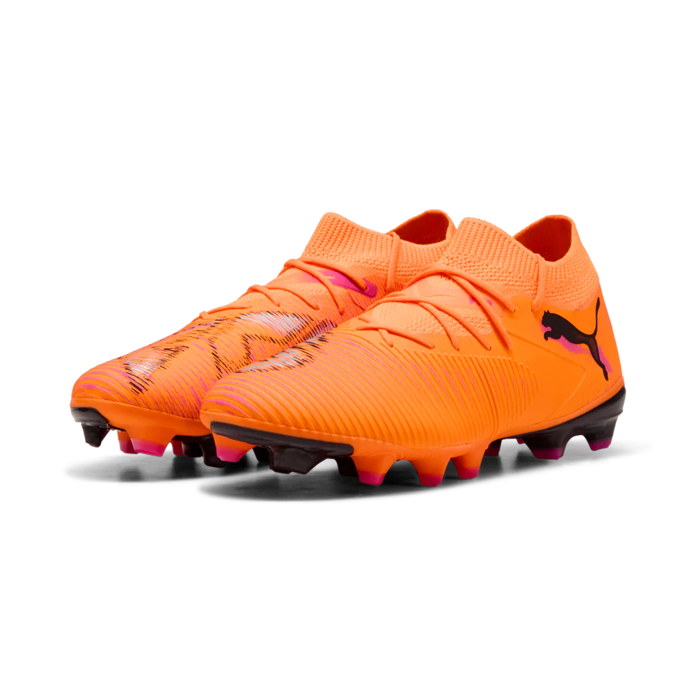 PUMA Future 8 Match FG AG Mens Soccer Cleats Orange Black