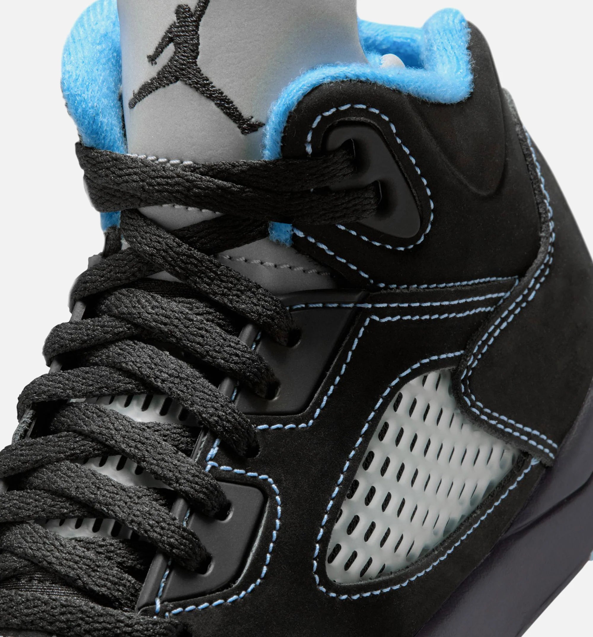Air Jordan 5 Retro Black Carolina Preschool Lifestyle Shoe Black University Blue White Free Shipping