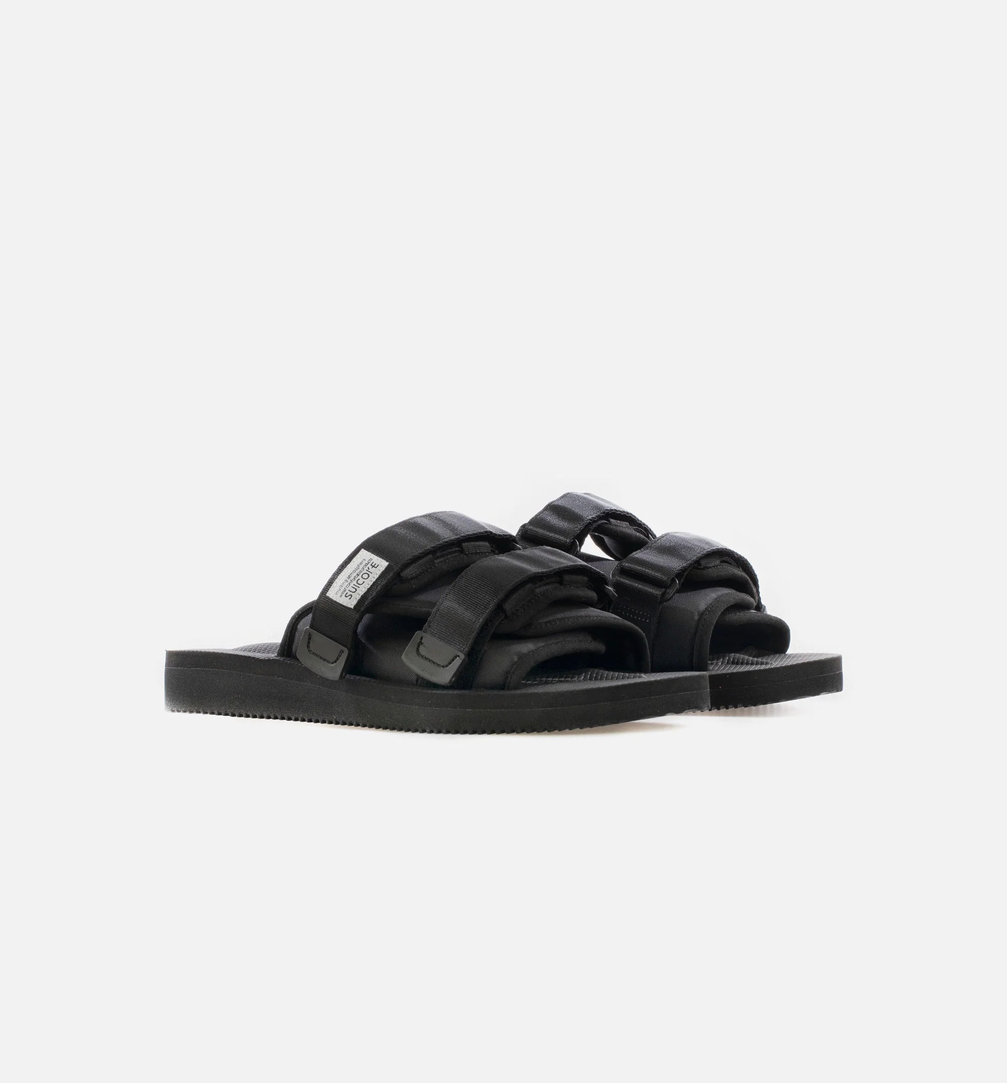 Double Strap Moto Cab Mens Lifestyle Slide Sandal Black