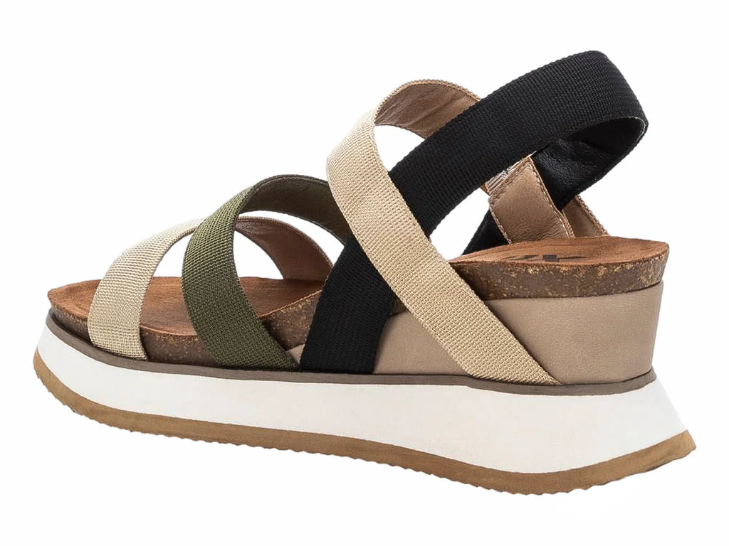 Sandalias de Plataforma XTI Color Kaki para Mujer