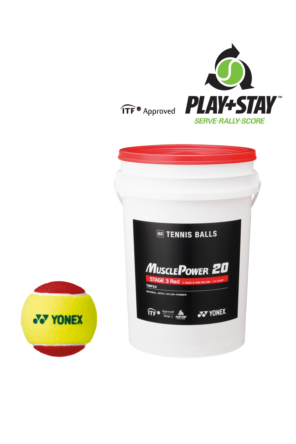 COLOURED TRAINING BALLS BUCKET 60 BALLS STAGE 3