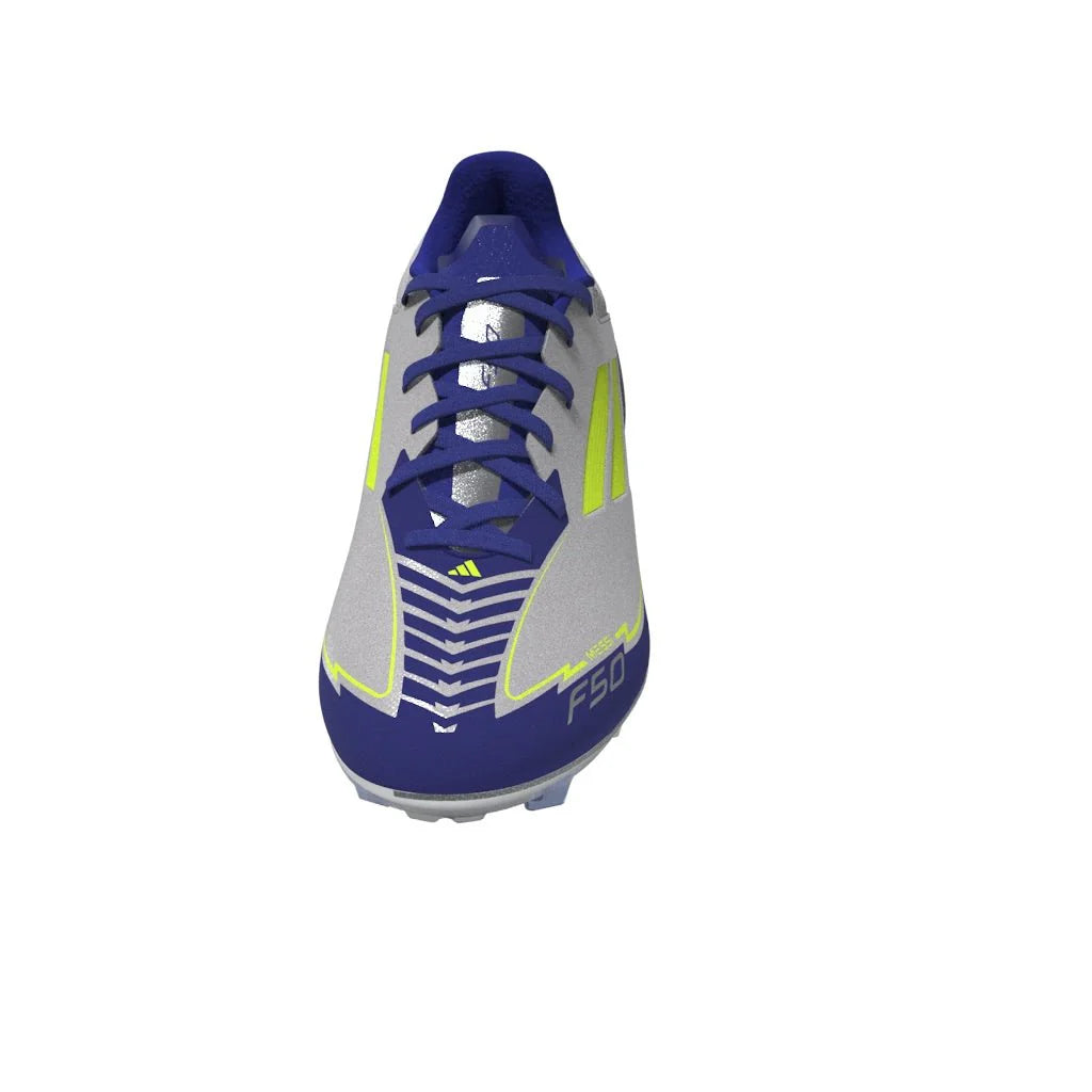 adidas F50 League Messi Firm Multi Ground Boots Silver Yellow