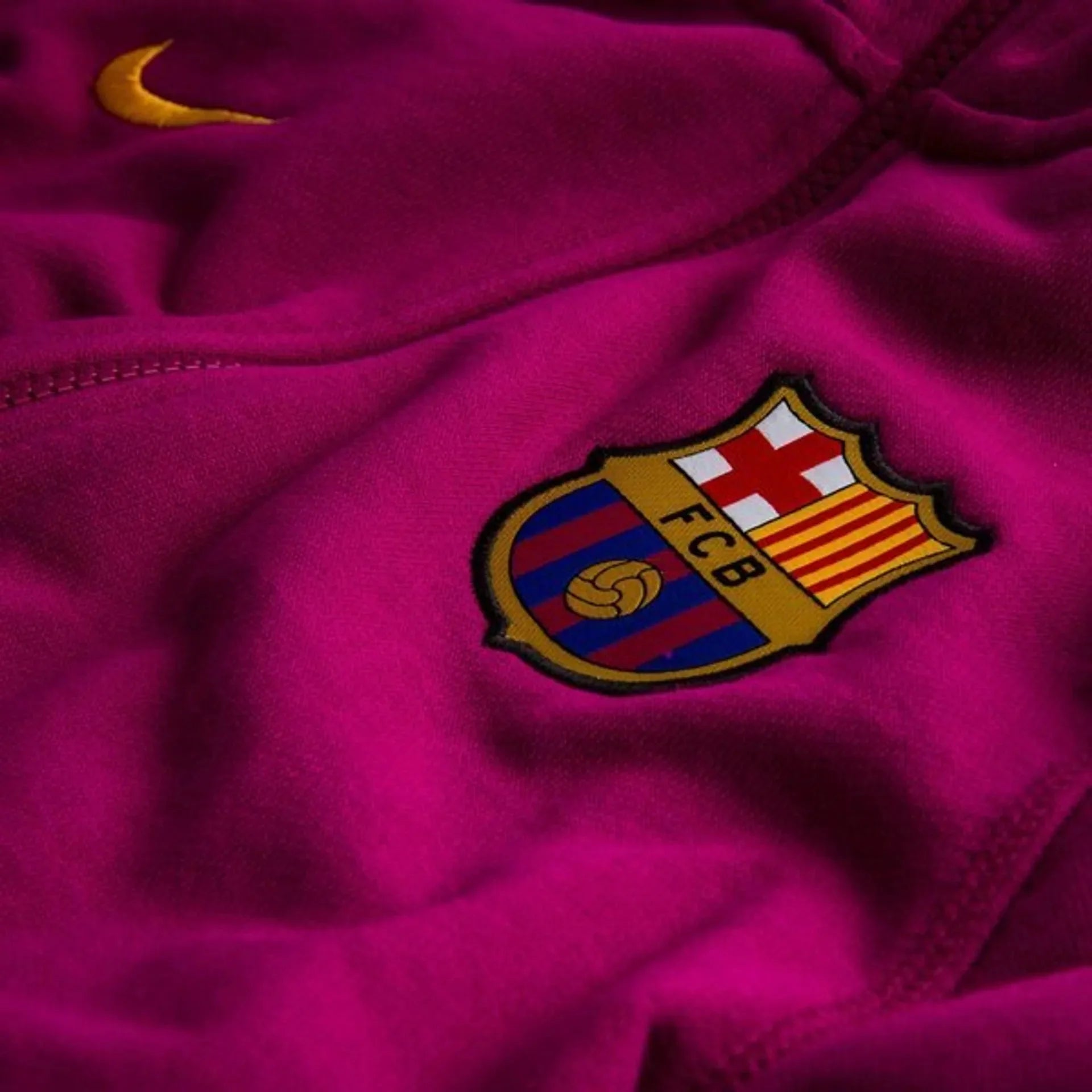 Nike Barcelona Hoodie Athentic FZ Dynamic Berry University Gold