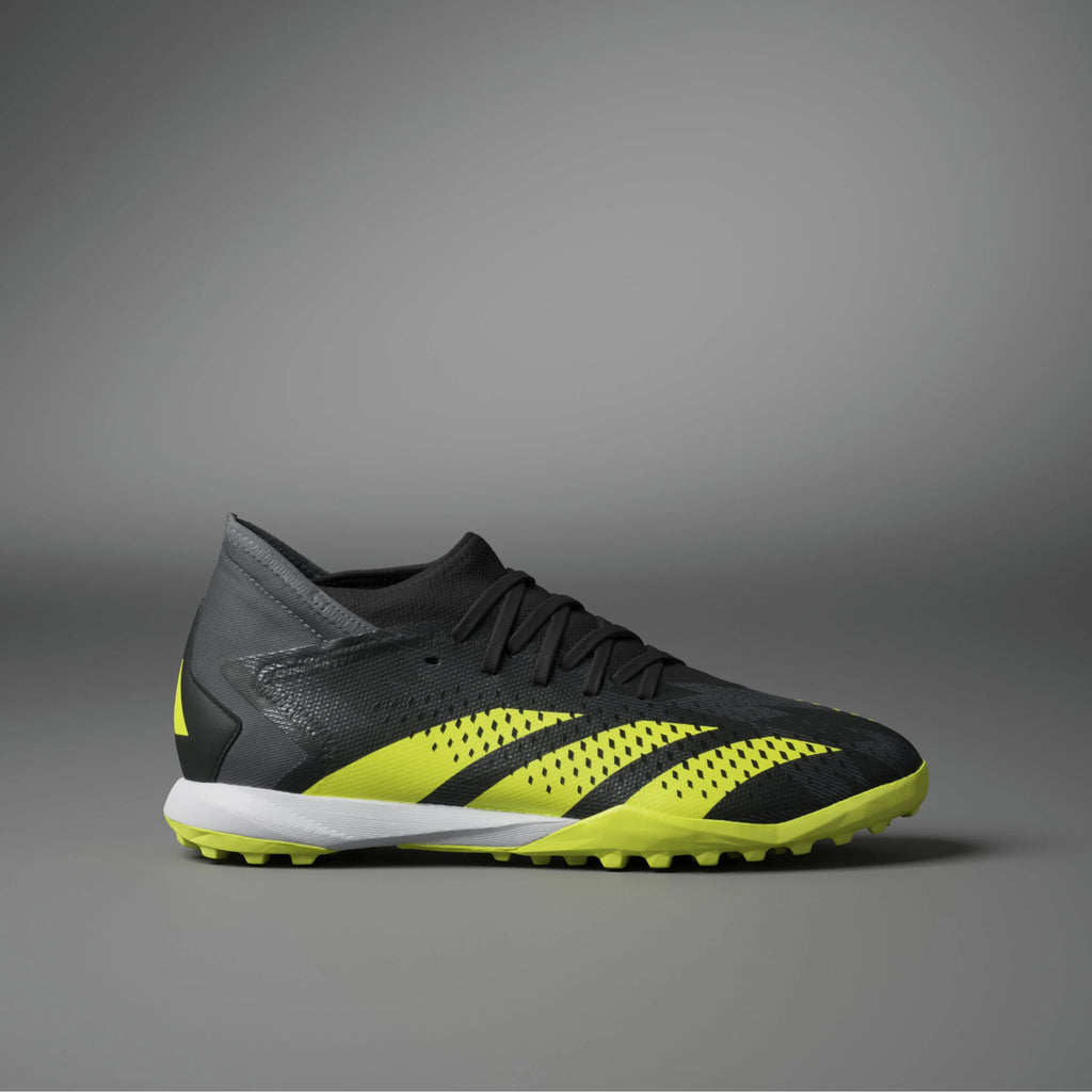 adidas Predator Accuracy Injection3 TF Turf Soccer Cleats Black Solar Yellow Grey Five