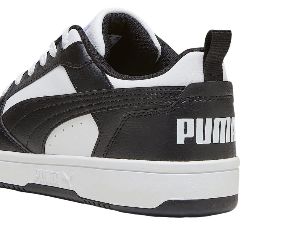Tenis PUMA Rebound V6 Low Blanco y Negro para Mujer