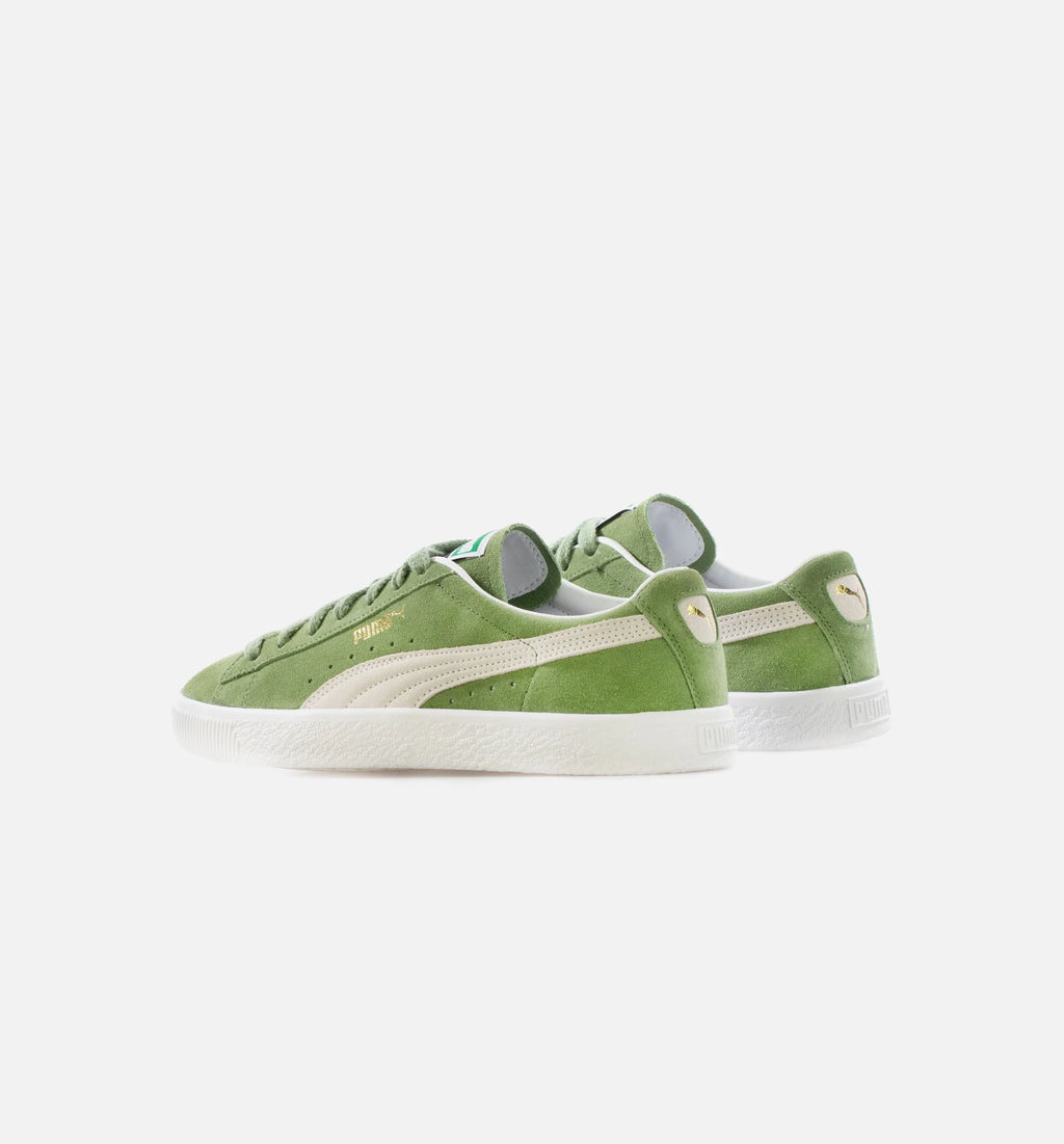 Suede Vintage Mens Lifestyle Shoe Green White
