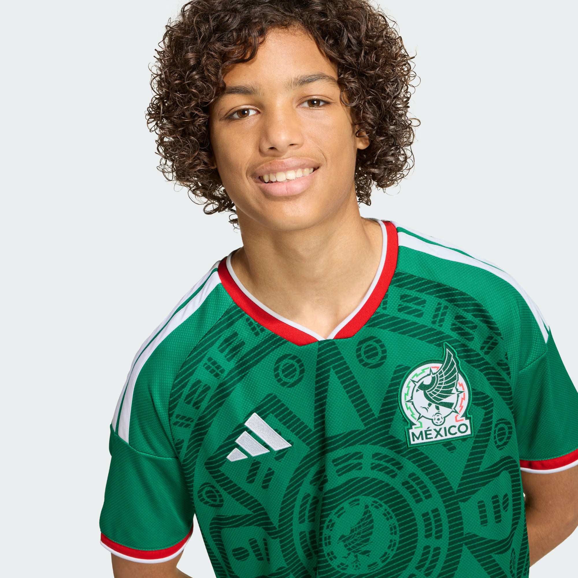 adidas Mexico Home Youth Soccer Jersey 26 Green