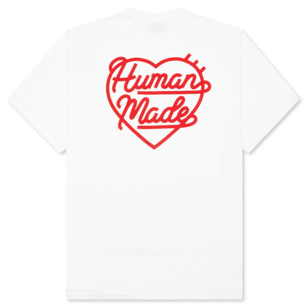 Heart Badge T Shirt White