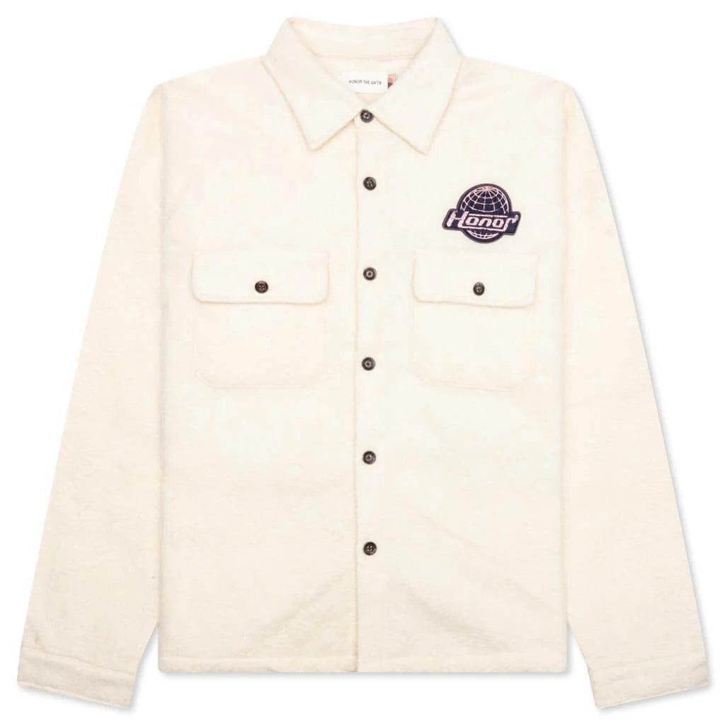 Floral Cover Shirt Cream
