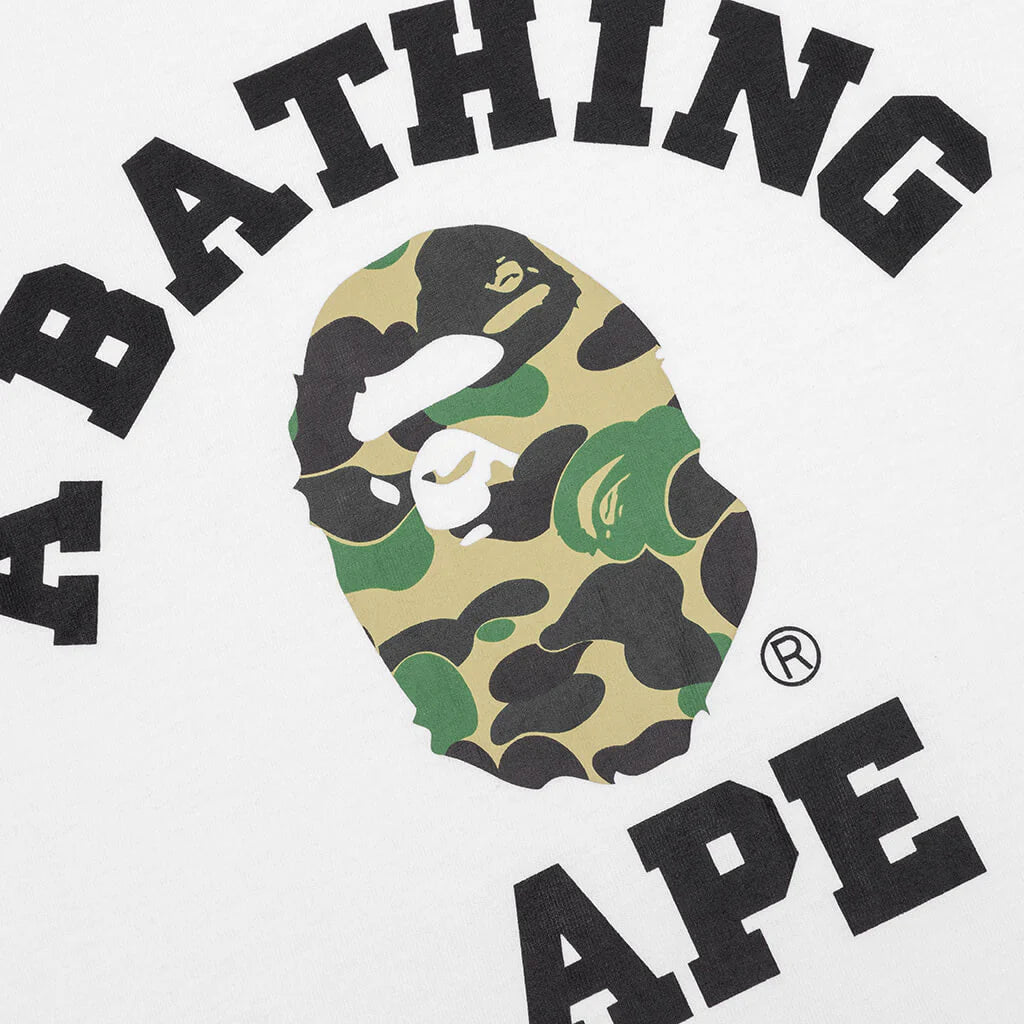 ABC Camo College Tee White Green