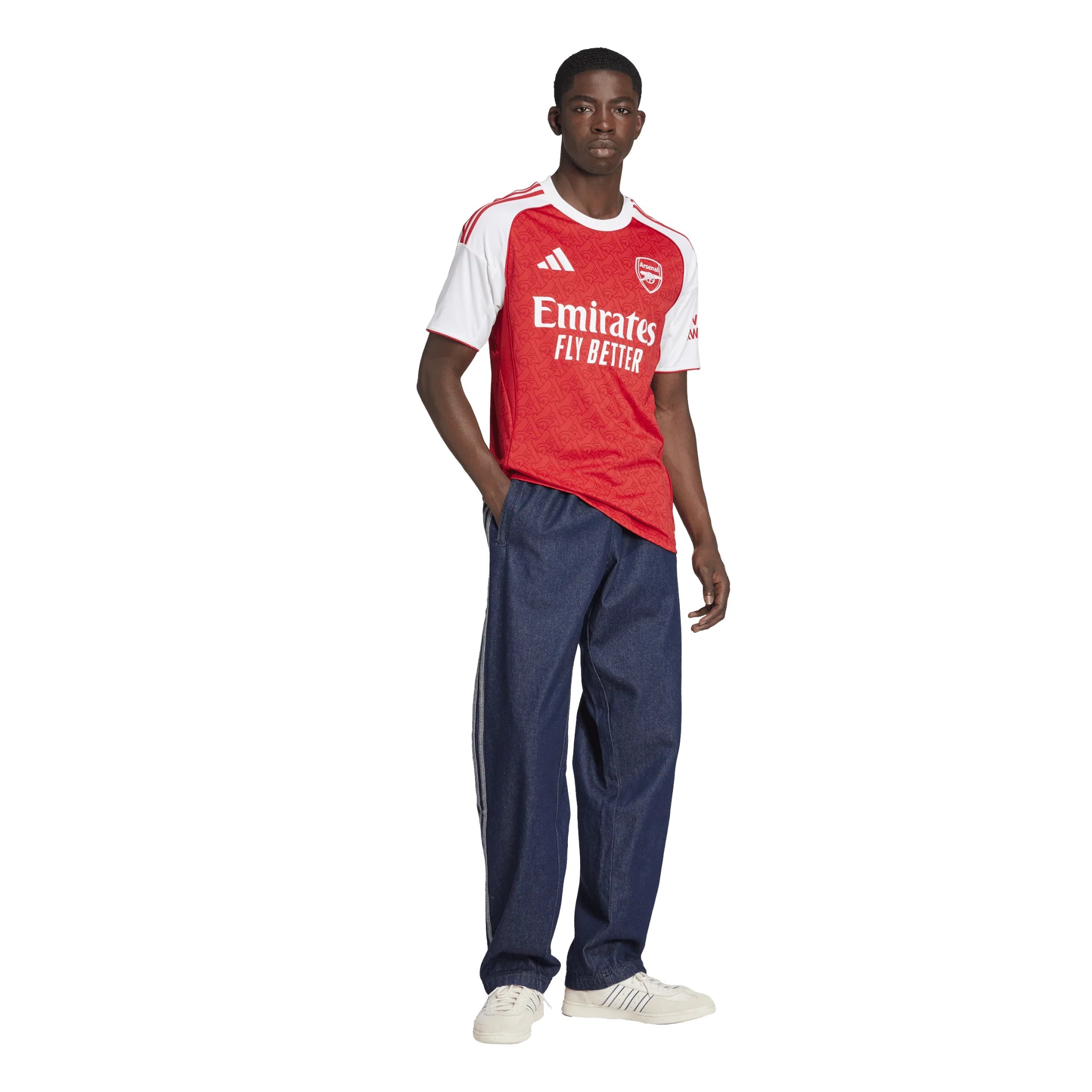 adidas Mens Arsenal Home Jersey 25 26 Scarlet White