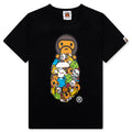 Kids Milo All Friends Milo on Ape Head Tee Black