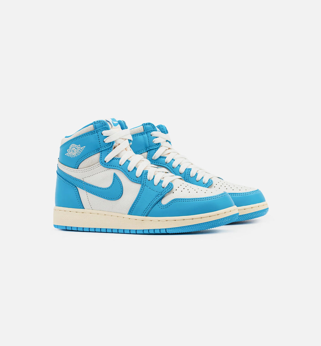 Air Jordan 1 Retro High OG UNC Reimagined Grade School Lifestyle Shoe Dark Powder Blue Sail