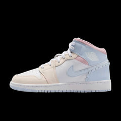 Air Jordan Mid SE GSHalf Blue Half Blue Pale Ivory White