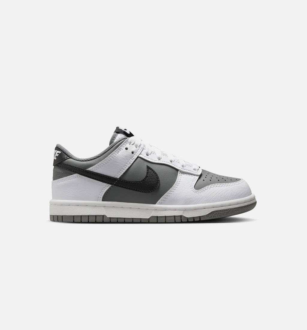 Dunk Low Grade School Lifestyle Shoe White Black Smoke Grey