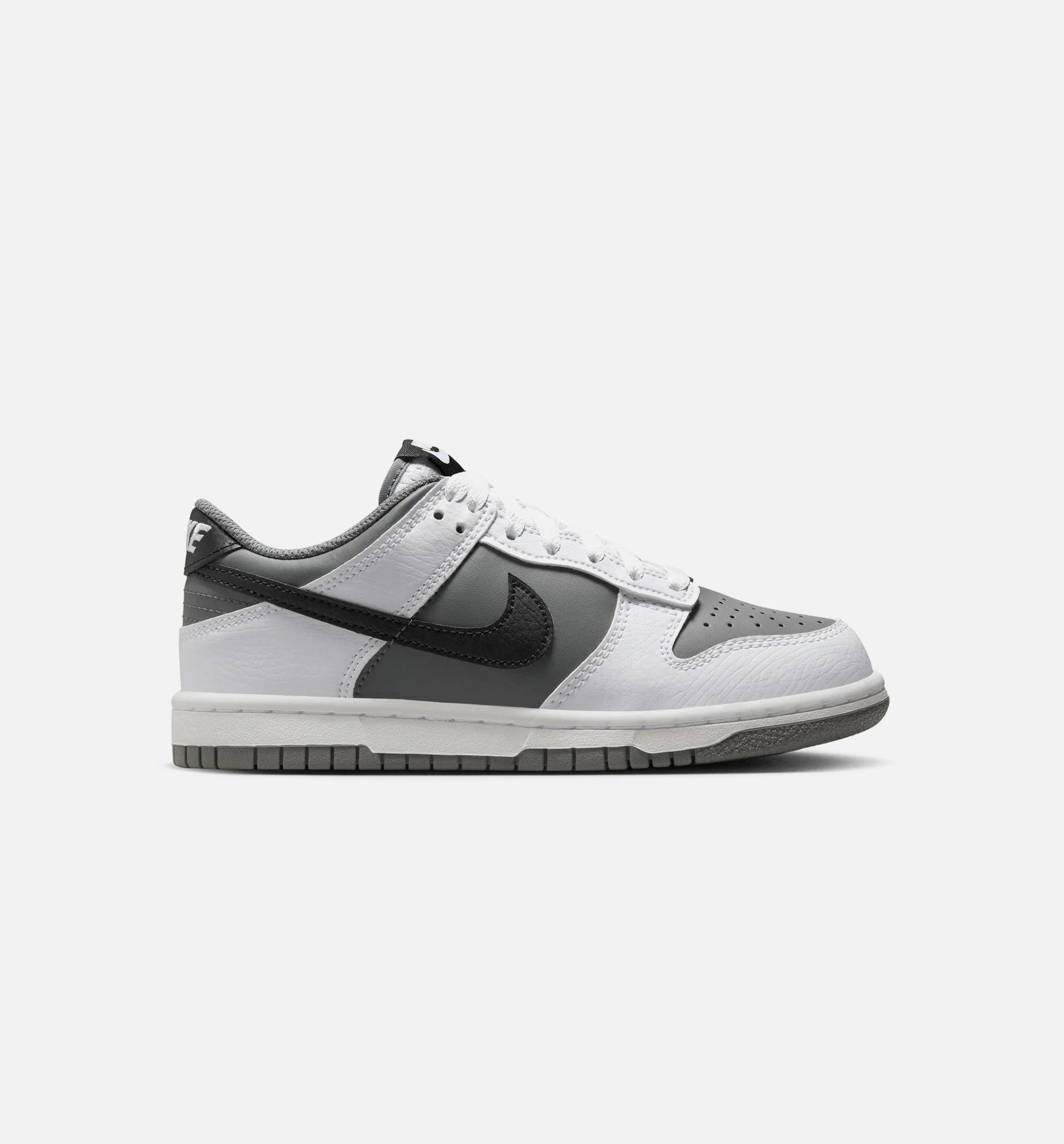 Dunk Low Grade School Lifestyle Shoe White Black Smoke Grey